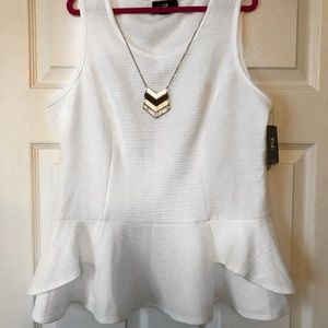 Off-white x-large fashion peplum tank